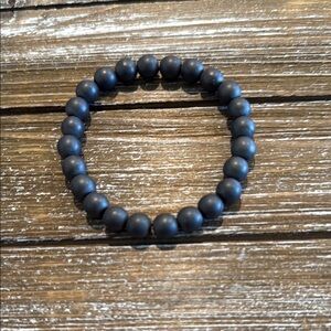 Gray Matte Beaded Bracelet